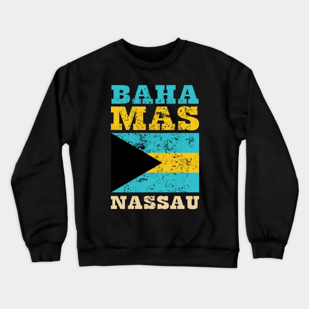 Flag of St Bahamas Crewneck Sweatshirt by KewaleeTee